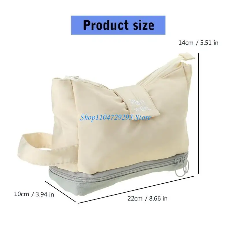 y2gd حقيبة قلم رصاص كبيرة سعة قلم رصاص مزدوج حقيبة قلم قلم قلم قابلة للطي حقيبة قلم رصاص بسيطة إلى اللوازم المدرسية