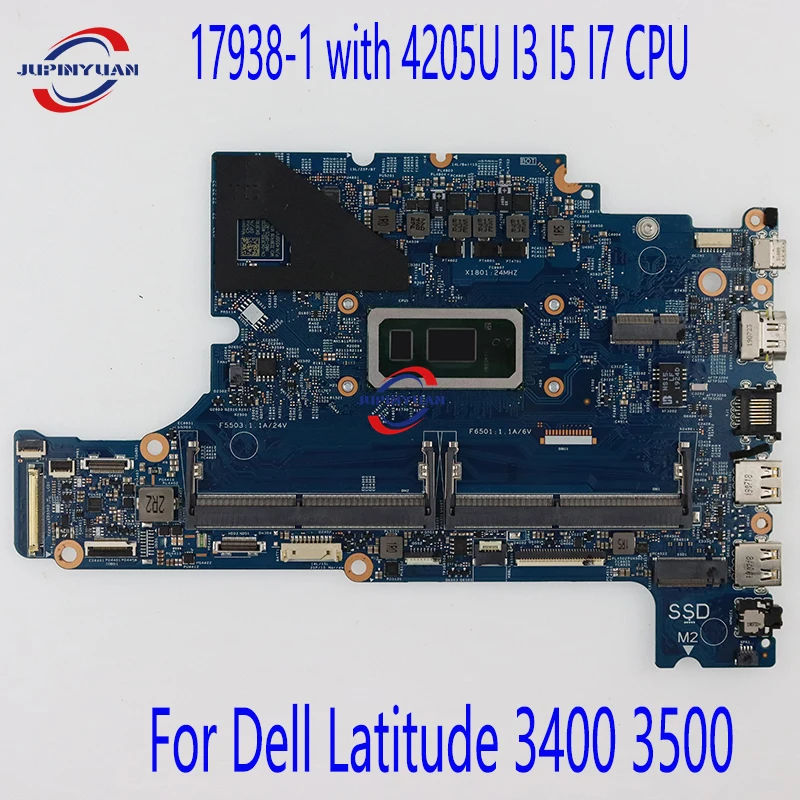 

Подходит для материнской платы ноутбука Dell Latitude 3400 3500 17938-1 с процессором 4205U I3 I5 I7, 100% протестирован, полностью работает