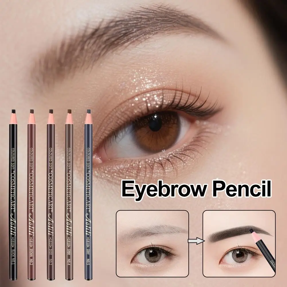 Crayon à sourcils résistant à la sueur et aux taches, ligne de traction, maquillage longue durée, pas besoin d'affûtage, cosmétiques coréens