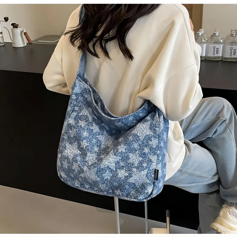 

CGCBAG Casual Lage Capacity Canvas Tote Bag Women Korean Fashion Crossbody Bag Simple Commuting Female Shopper Shoulder Bag