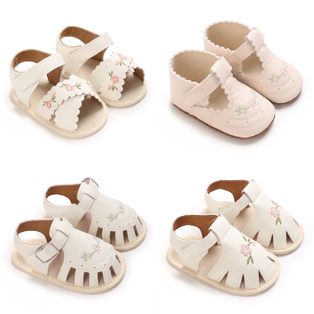 Neue 0-18M süße, bestickte, bedruckte Prinzessinnenschuhe für die Vorschule, Lauflernschuhe für Babys, Neugeborenen-Prinzessinnenschuhe, Babyschuhe