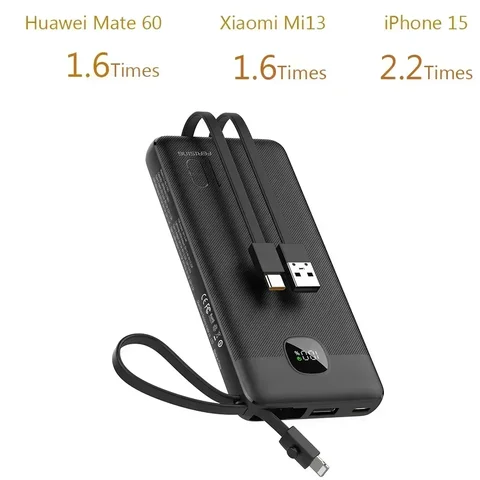 VOOC 22,5 Вт Power Bank с быстрой зарядкой 10000 мАч — ультратонкое портативное зарядное устройство для Samsung S25/iPhone 16/OnePlus 12/Xiaomi 15