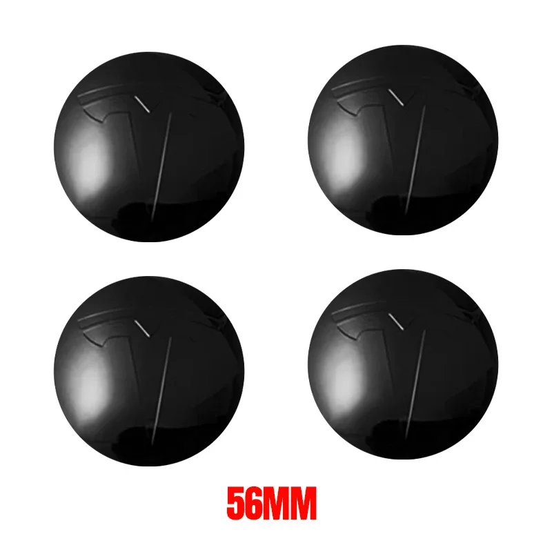 4 Stuks 56Mm Tesla Hub Cap Center Cap Logo Hoge Kwaliteit Sticker Voor Tesla Model 3 Y S X Gepersonaliseerde Auto Sticker Auto Accessoires