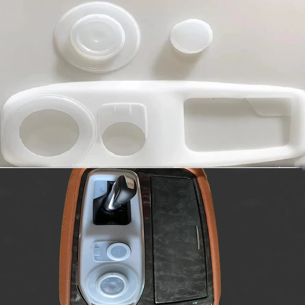 3PCs Accessories Armrest and Silicon Covers for NISSAN Patrol Y62 Platinum 2020-2021-2022 Interior Dustproof Gear Box Cover