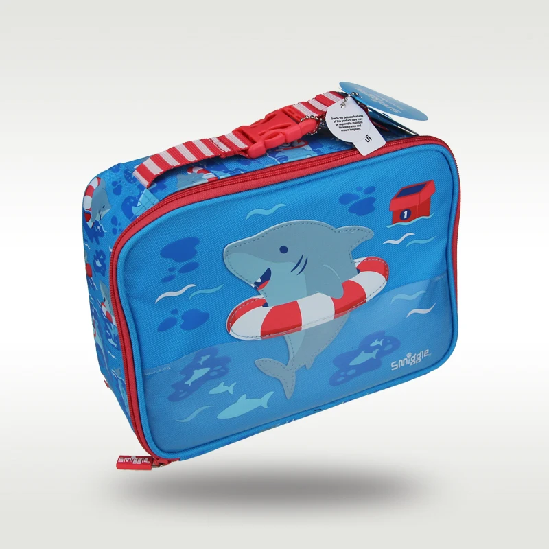 Australia Smiggle hot-selling original children's lunch bag handbag red and blue shark fruit outdoor thermal insulation bag