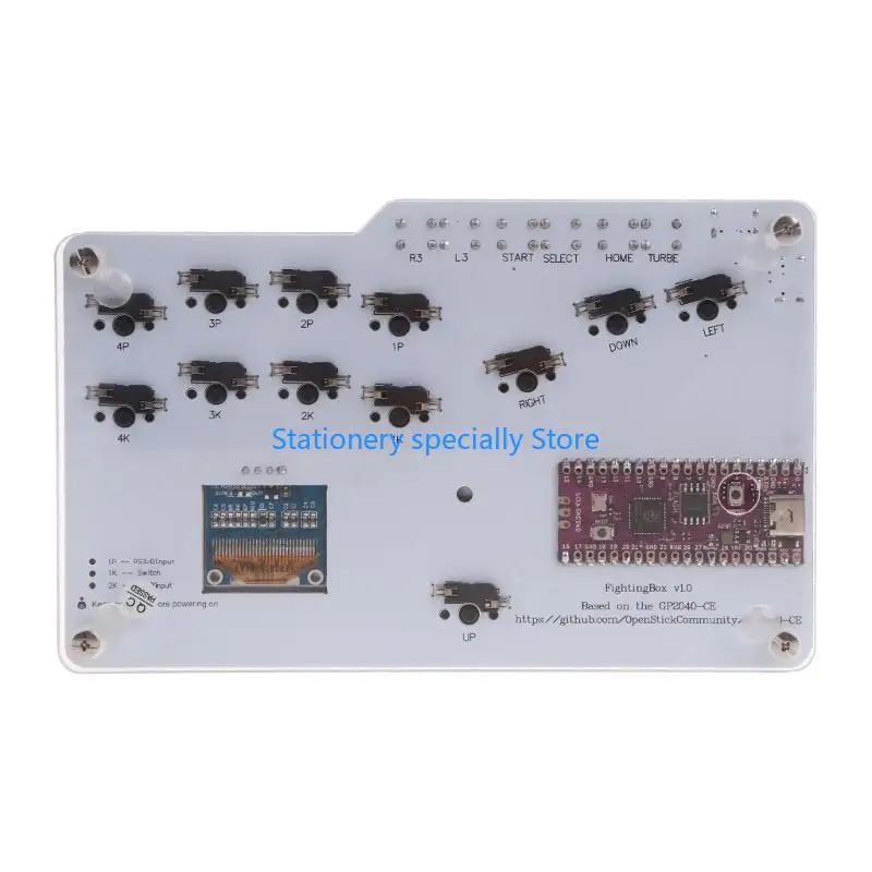 

P0RB Durable Fighting Box Gamepad Keyboard with Open Source FirmwaresSuitable For Arcade Joystick Street Fighters Part