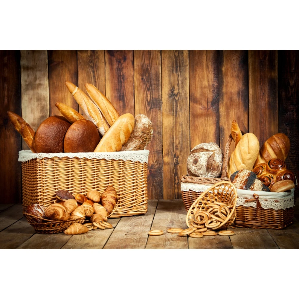 Деревянные доски, кухонный фон для пончиков и хлеба, выпечка хлеба, еда, торт, портретная вечеринка, кухонные инструменты, фон для фотосессии