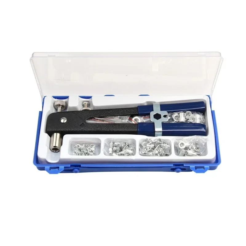 Pistola Rivettatrice con Inserti Filettati, Set di Utensili per Riparazioni Domestiche 86 Pezzi M3-M8, Rivetti a Occhiello Filettati, Strumento per Inserti Filettati