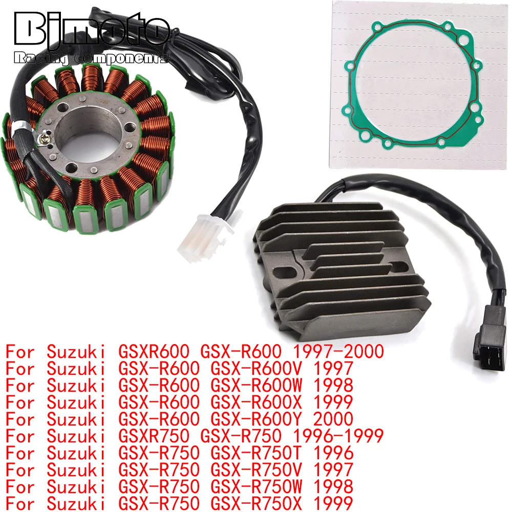 GSX-R 600 Engine Stator Coil+Voltage Regulator rectifier For Suzuki GSXR600 GSX-R600 GSX-R750 GSX-R 750 T V W X Y With Gasket