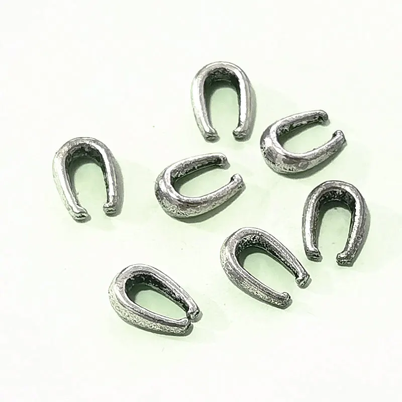 

20Pcs Jewelry Making DIY Rondelle Crafts Silver Finding Necklace Conncetors Bails Bracelet Charms Metal