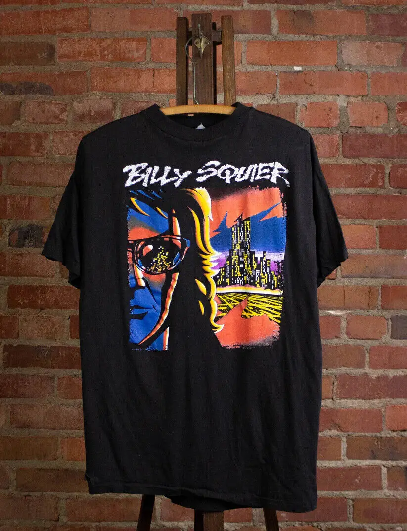 Billy Squier 1991 Creatures Tour Concert short sleeve shirt men women KTV8444