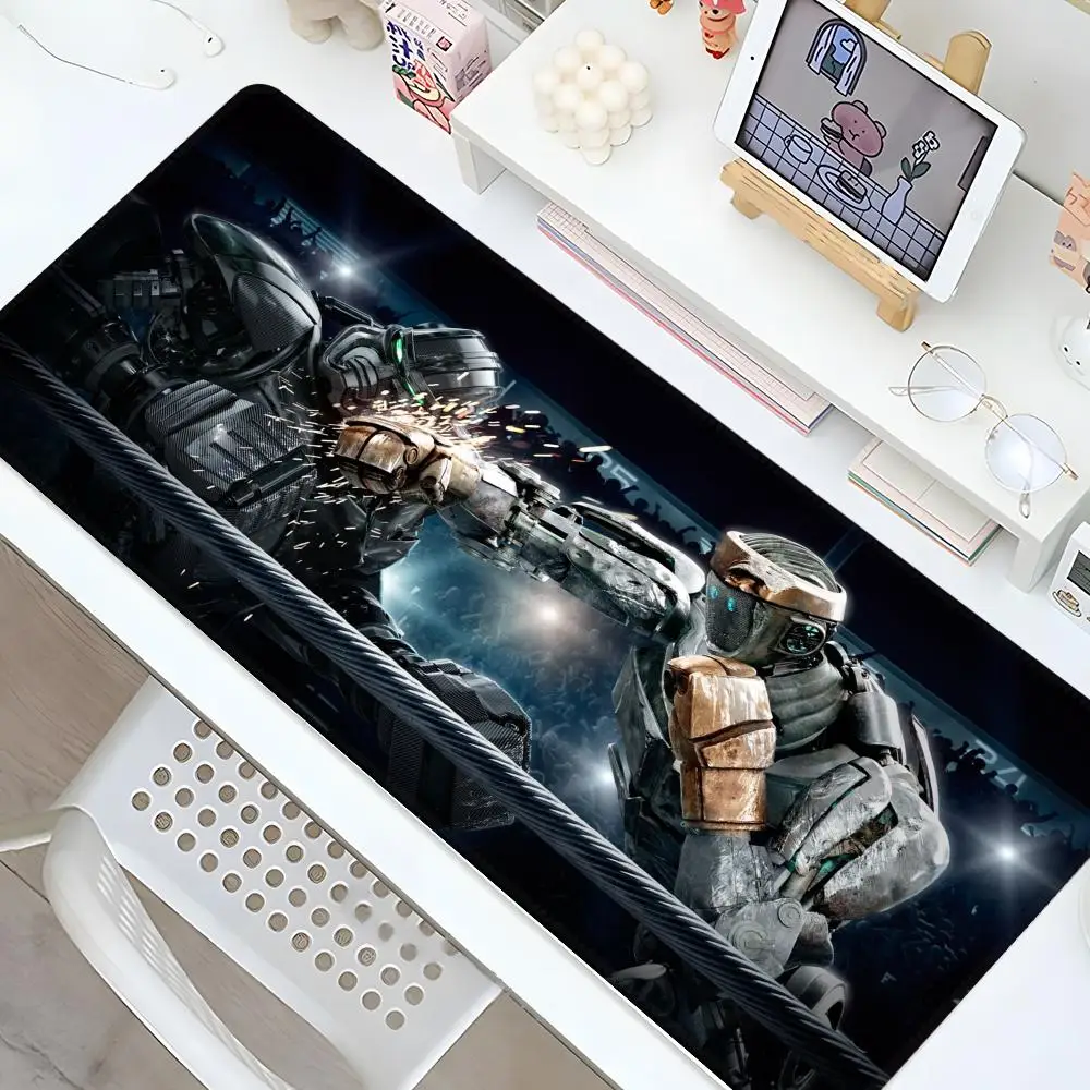 Real Steel Mouse Pad Gaming Locking Edge safely Big Computer Gamer Large Rubber Art Mousepad Laptop Desk Mat