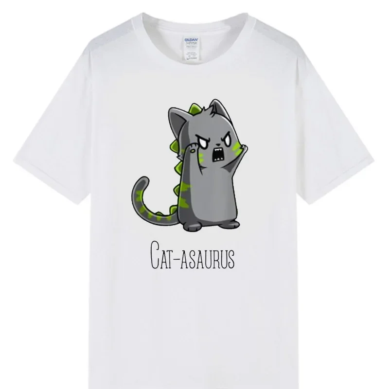 تي شيرت للرجال والنساء من نوع T-Rex Loch Ness Bigfoot مضحك ، قمصان كاجوال كلاسيكية للذكور في الصيف ، قمم بطباعة كرتونية مضحكة للرجال