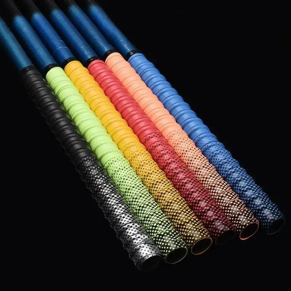 180cm Anti-Slip Fishing Rod Sweatband Gradient Colorful Wear-resistant Tennis Racket Grip Tape Thickened Elastic