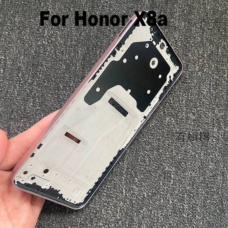 For Huawei Honor X8a Middle Frame Front Bezel Housing Lcd Supporting Holder Rear Plate Chassis Replacement CRT-LX1 CRT-LX2 CRT-L