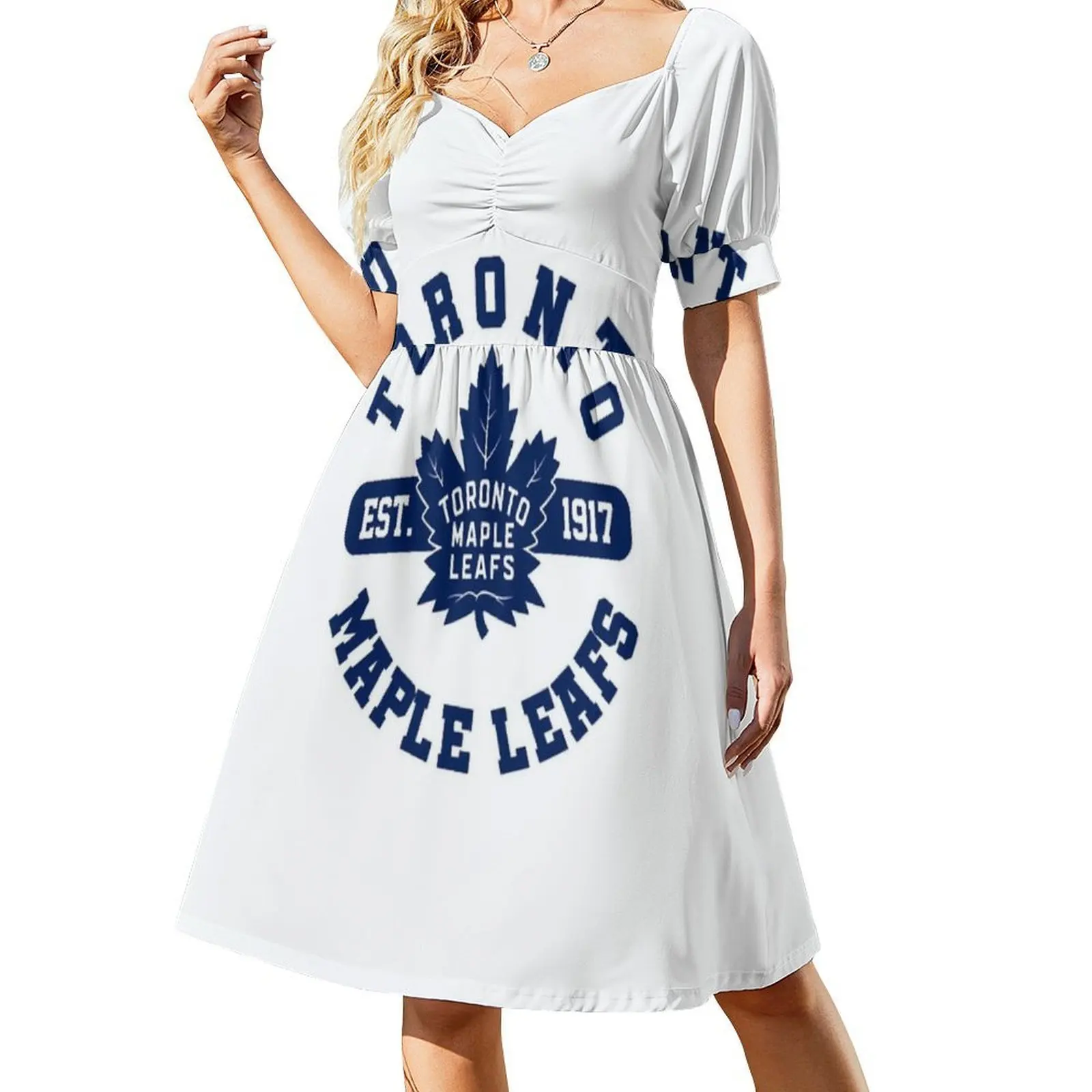 الهوكي - فستان حفلات الشارع الشهير للسيدات، ملابس نادي مطبوعة عصرية للنساء، فستان أوراق الهوكي أوستون ماثيوز كندا