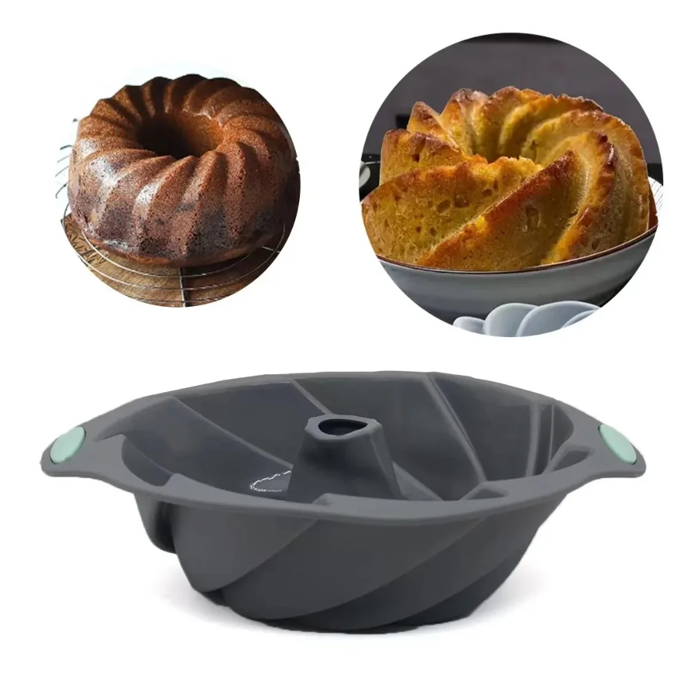 Antihaftbeschichtete Silikon-Kuchenform, Chiffon-Backwerkzeug, leicht zu reinigende Backform für selbstgemachte Desserts, Gebäck, Backzubehör