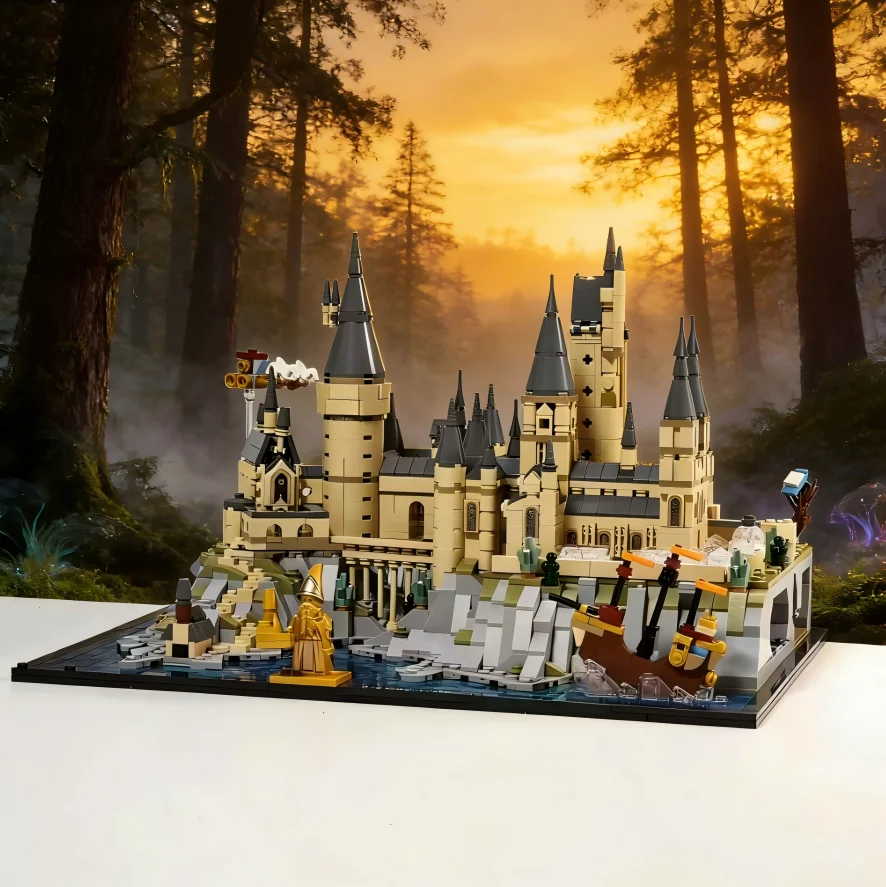 Disney 76419 2660 pièces en stock, ensemble de briques de construction de château médiéval, cadeaux d'anniversaire pour adultes, ornement de vitrine de bureau