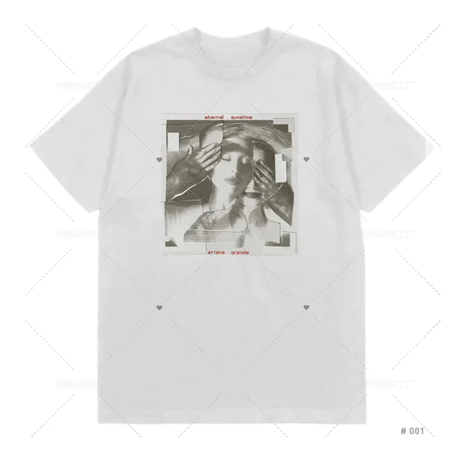 

Футболка с рисунком вечного солнечного света и коллажа, новинка, футболка унисекс с рисунком Merch, Мужская модная футболка с коротким рукавом, Ариана