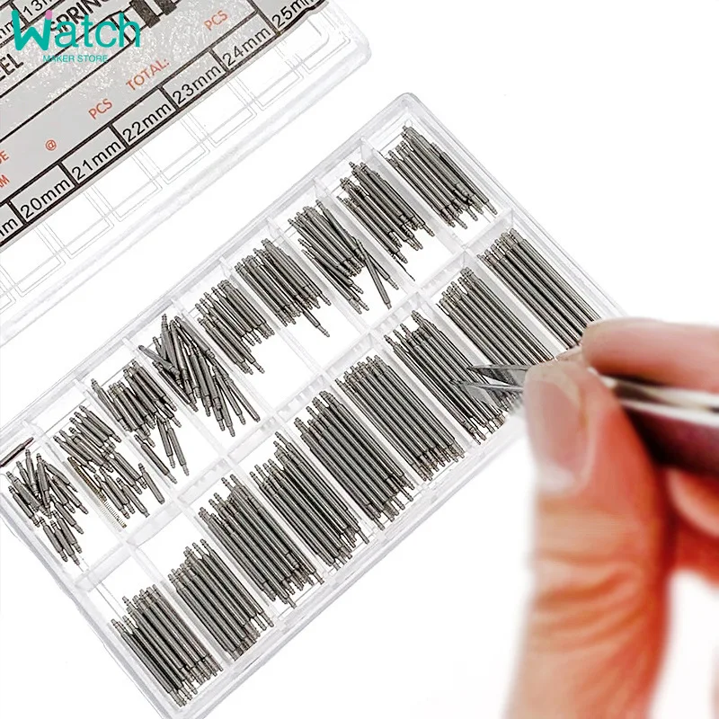 270pcs/set Strainless Steel Spring Bars Dia 1.5mm/1.8mm length8mm - 25mm/6mm - 23mm Watchband Strap Belt Watch Repair Tools Pin