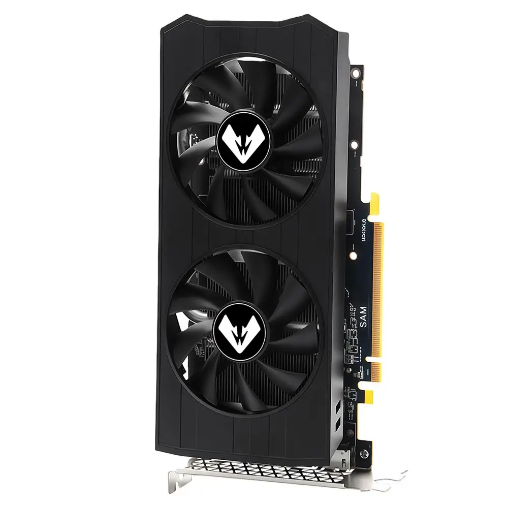 SOYO AMD Radeon RX580 8G GDDR5 Gaming-Grafikkarte 256Bit 2048SP PCIE3.0 X16 Desktop-GPU Videokarte mit Doppellüfterkühlung, unterstützt Gaming-Video-Computergrafik-Komponenten.