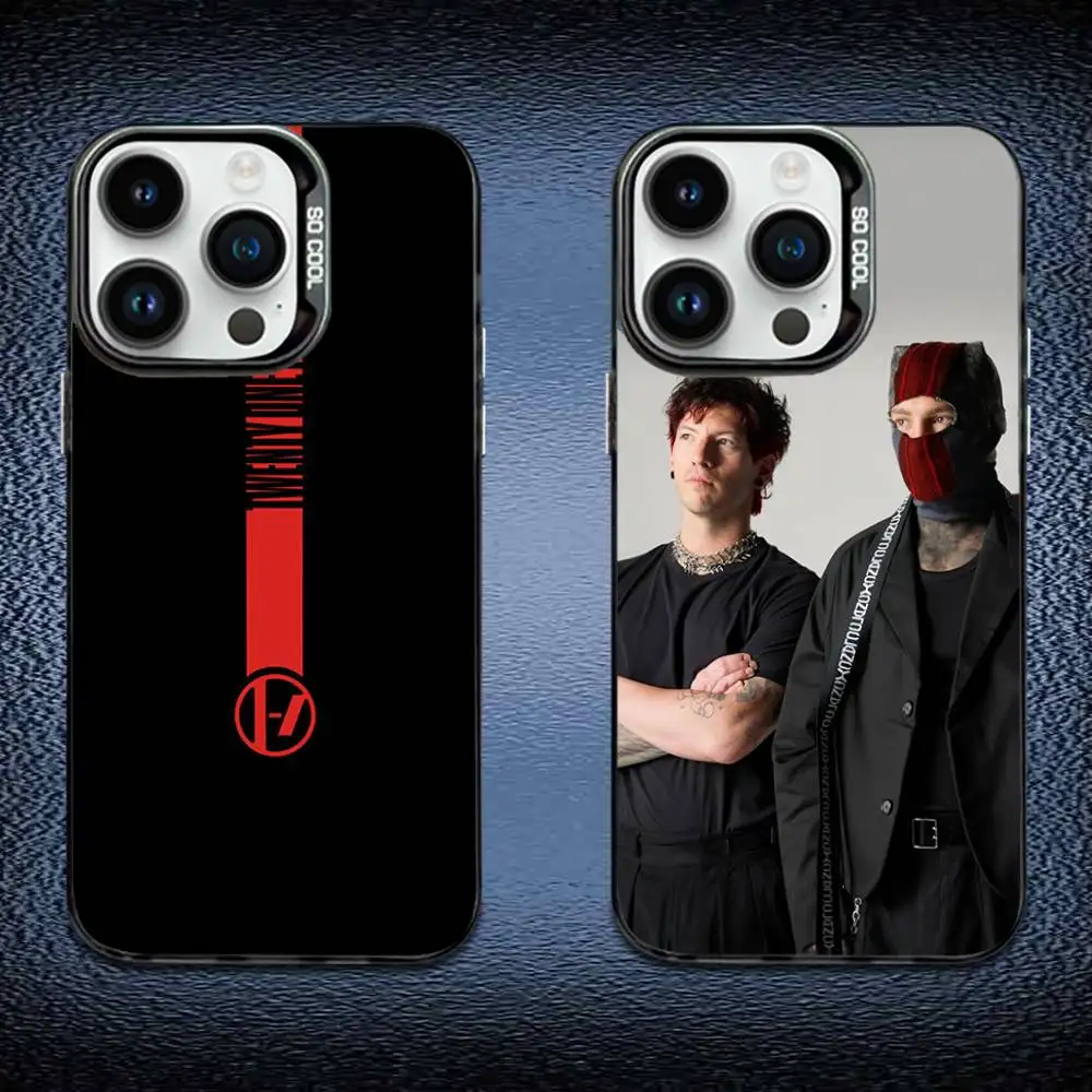 

T-Twenty One P-Pilots Music Phone Case For iPhone 16,15,14,13,12,11,Mini,Pro,E,MAX Black Candy Matte Shockproof Cover