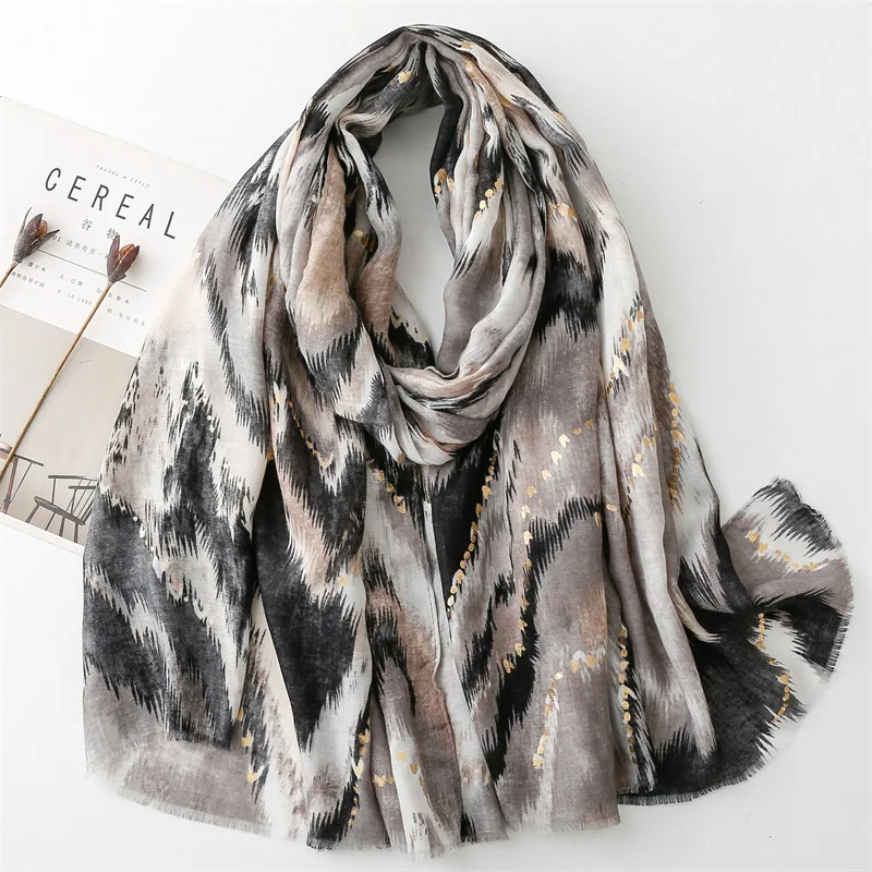 2024 New Fashion Print Ladies Women Scarf Female Cotton Linen Shawl Tassel Four Seasons Muslim Hijab Wrap 90*180cm