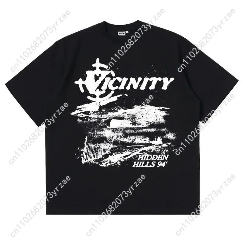 الرجعية التي شيرت محيطة رجل امرأة عالية الجودة خمر تي شيرت القطن قصير الأكمام موضة تي شيرت لينة تنفس القمم #2