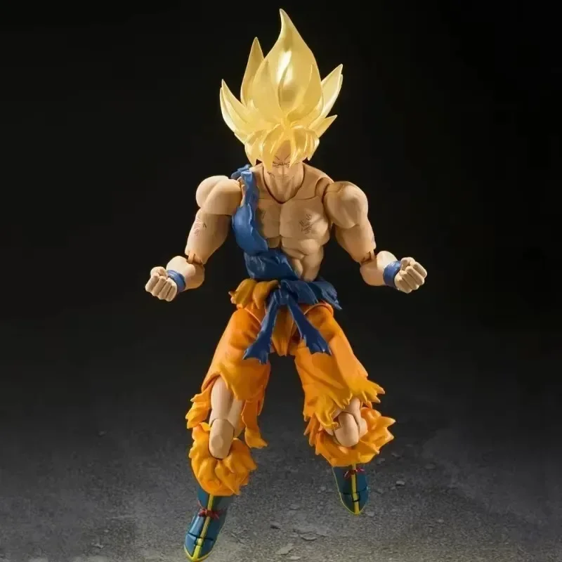 Bandai-Figurines d'action Dragon Ball Z, Son Goku, Super Saisuperb, Battle Damage Form Boxed Model Butter Toys, S.H.Figuarts, En stock