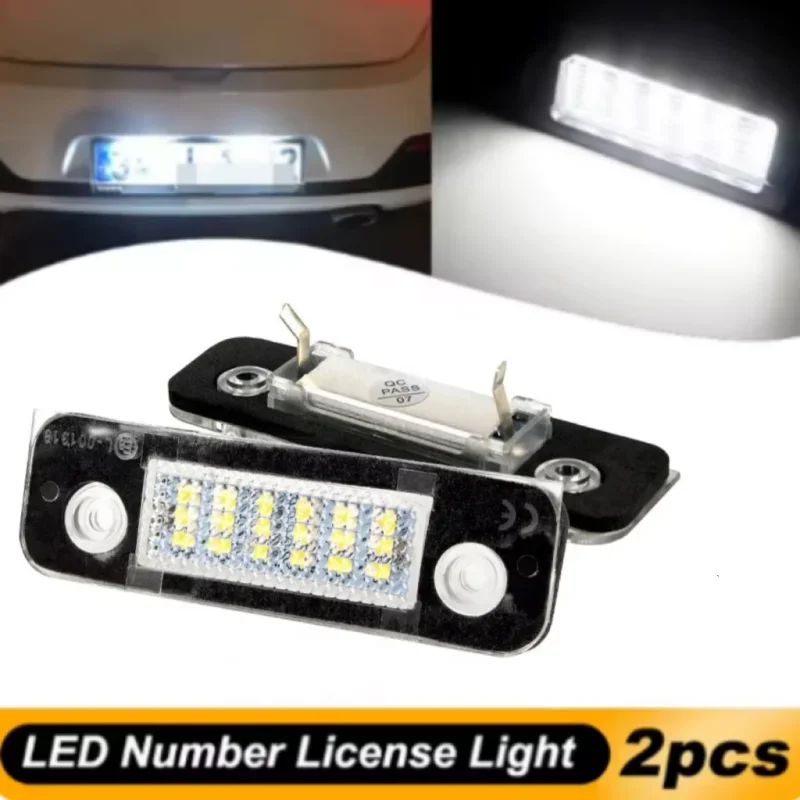 

2pcs Canbus LED Logo Number License Plate Light For Ford Fiesta MK5 Fusion Mondeo MK2 1996-2000 White Auto Lamp Car Goods