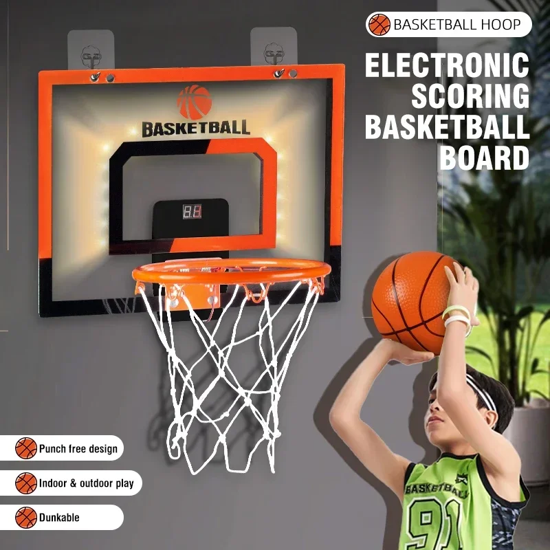 Basketbalring Set Thuis Draagbare Oefening Muur Frame Stand Lifting Hangende Mand Bord Indoor Outdoor Sport Game Kid Gift