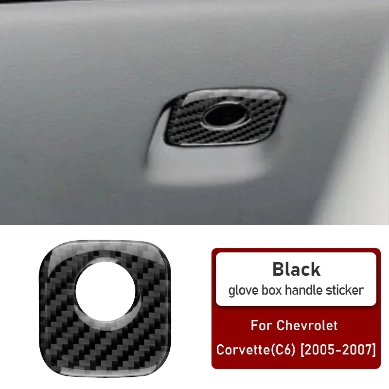 Real Carbon Fiber for Chevrolet Corvette C6 2005 2006 2007 2008 2009 2010 2011 2012 2013 Car Co-pilot Glove Box Handle Sticker