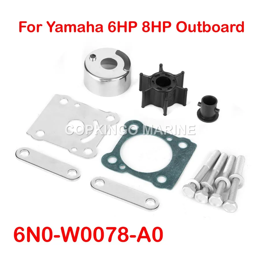 

Boat Water Pump Impeller Kit For Yamaha Outboard Motor 2T 6HP 8HP 18-3460 6G1-W0078-A1 6N0-W0078-00