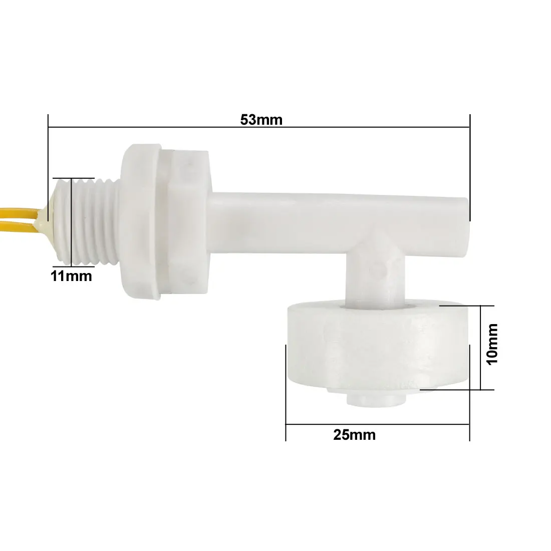 1pcs 53mm Aquarium Tank Pool Liquid Water Level Sensor Right Angle Floating Switch White