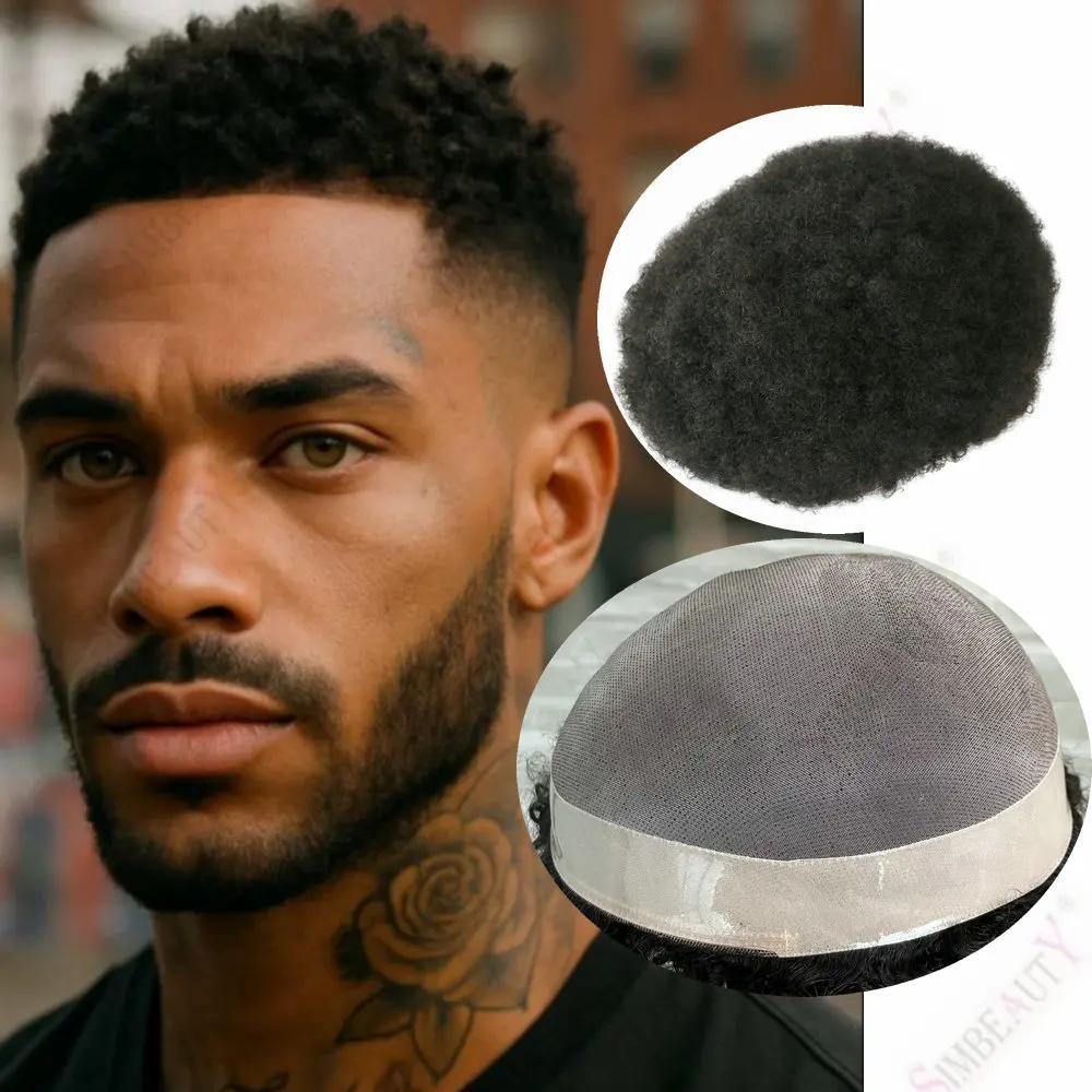 Afro Men's Toupee D… - image