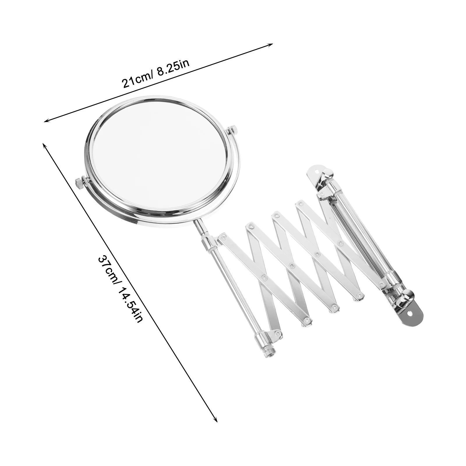 3x مرآة حائط مكبرة للحمام قابلة للسحب مستديرة 360 درجة دوارة قابلة للتمديد مرآة ماكياج مرايا ماكياج شخصية