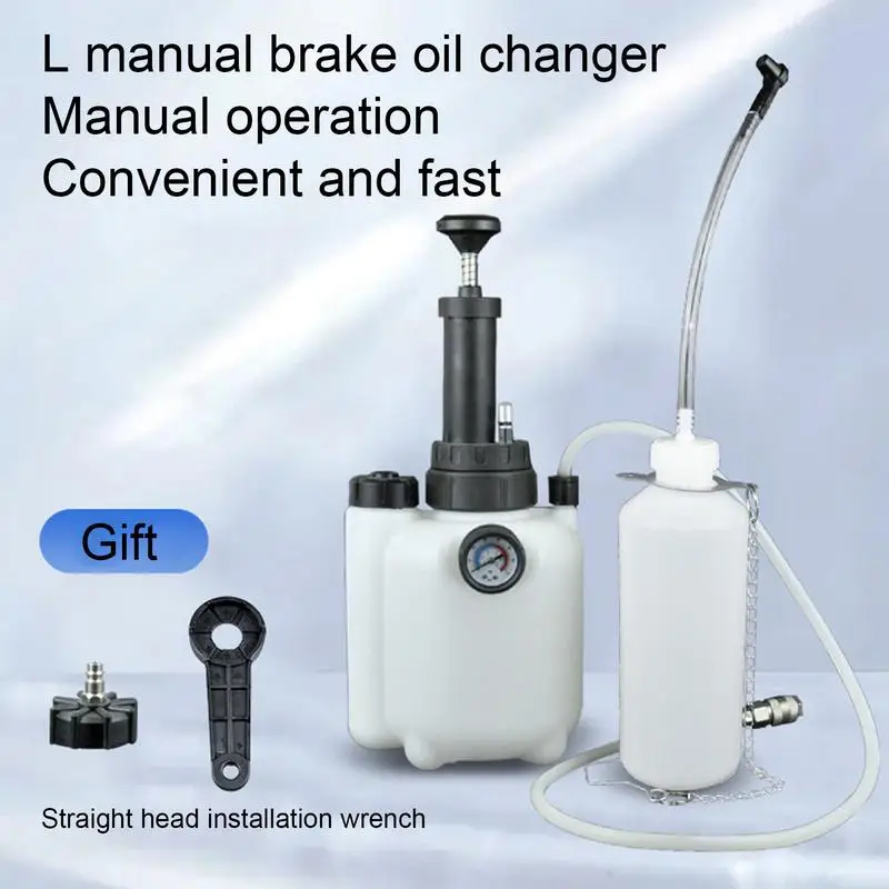 Vacuum Brake Bleeder 3L Manual Vacuum Fluid Bleeder Brake System Bleeding Tools Brake Flush Machine Pneumatic Brake Bleeder For