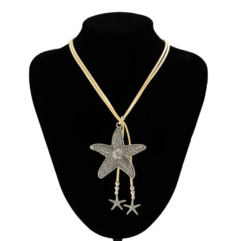 

Summer Pendant Conch Clavicle Chain Y2K Accessories Gold Starfish Necklace Bohemian Style Beach Choker Girls