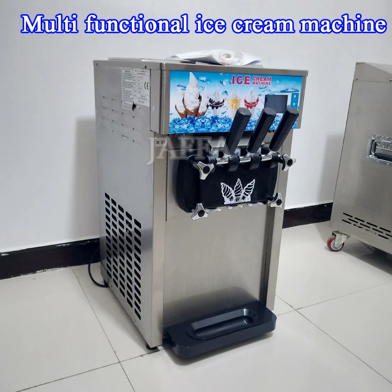 Commercial Ice Cream Maker, 10-20L/H Yield, 1000W Countertop Soft Serve Machine With 4.5L Hopper 1.6L Cylinder Touch