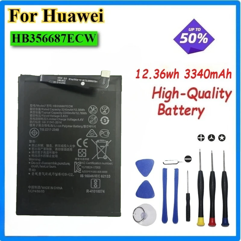 3340mAh HB356687ECW Mobile Phone Battery For Huawei Mate 10 Lite P30 Lite 4E Nova 2 Plus 2i NOVA3i 4e/Honor 9i Repair Part Phone