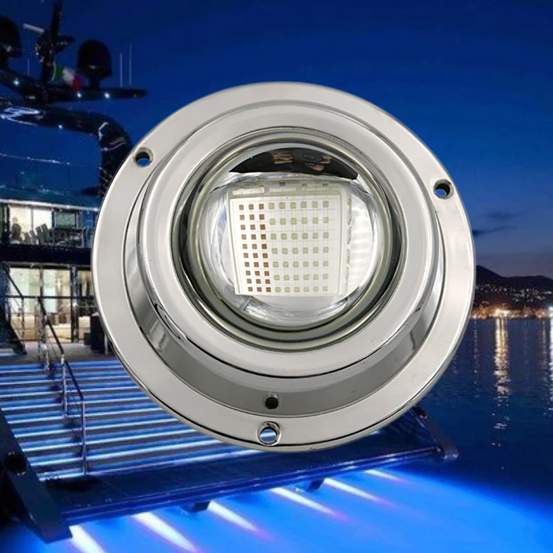 

100W Светодиодный подводная Лодка светильник DC12V 24V Бассейн светильник коррозионностойкая морская фотомагнитола
