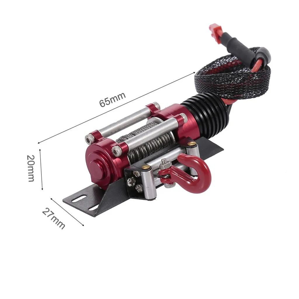 RC-Modellfahrzeug im Maßstab 1:10, Raupenautos, Zubehör, kabelgebunden, automatische simulierte Metallwinde für 1/10 TRX4 TRX6 SCX10 Axial Redcat