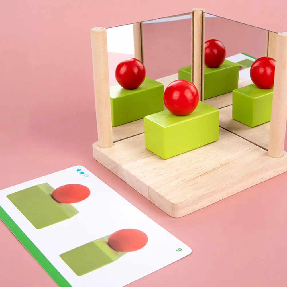 

1Set Mirror Blocks Creative Geometric Learning Set for Children Logical Spatial Cognition Educational Kids Gift