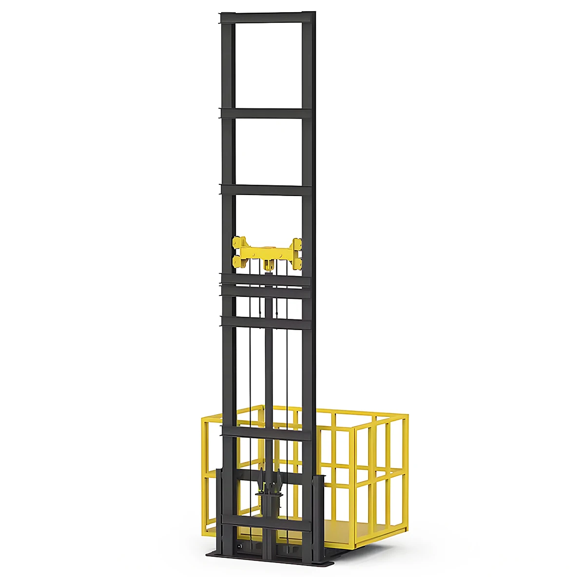 Elevador de carga montado na parede Armazém elevador de carga elétrico vertical