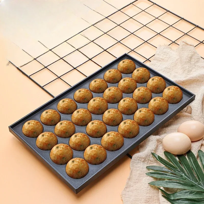 28-hole octopus balls baking pan Food Grade Half ball round bakery pan Non-Stick Semicircle shape baking tray cake molds