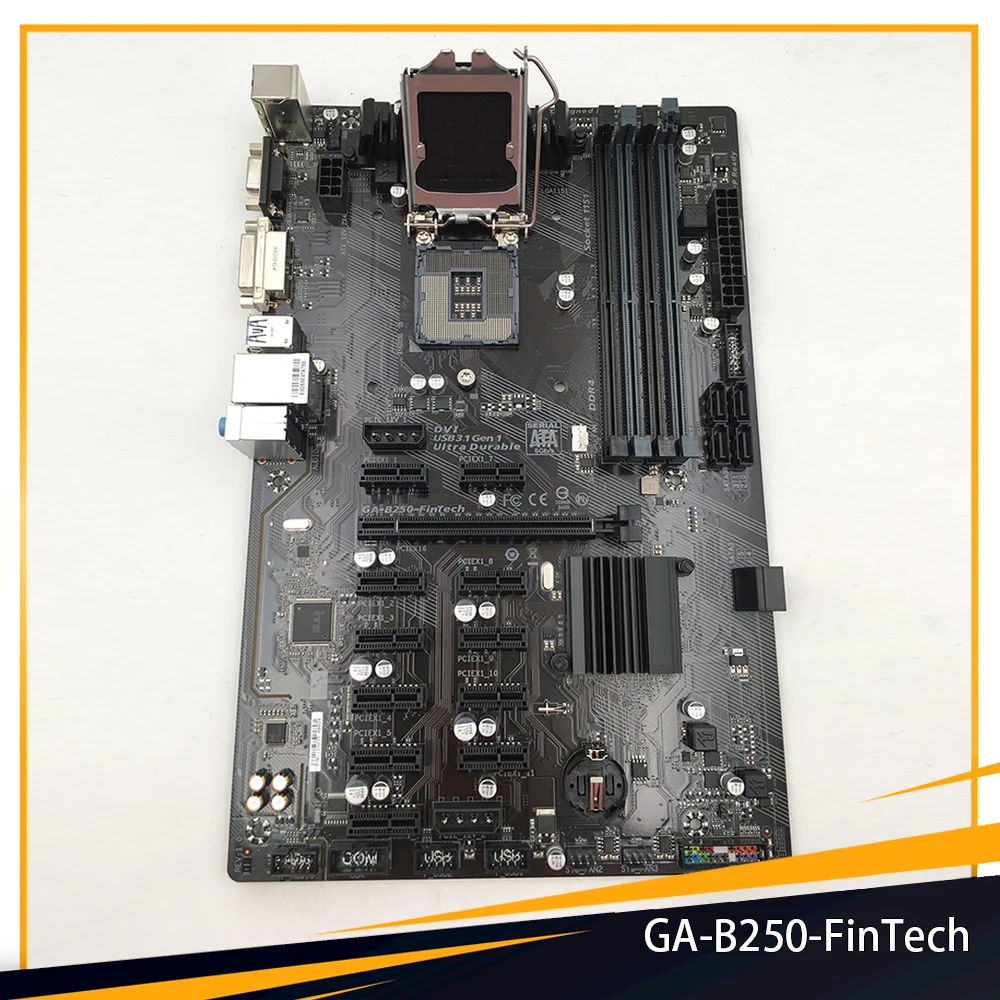 GA-B250-FinTech For Gigabyte B250-FinTech LGA1151 6th/7th Gen Core DDR4 SATA 3.0 USB 3.1 128 GB Desktop Motherboard