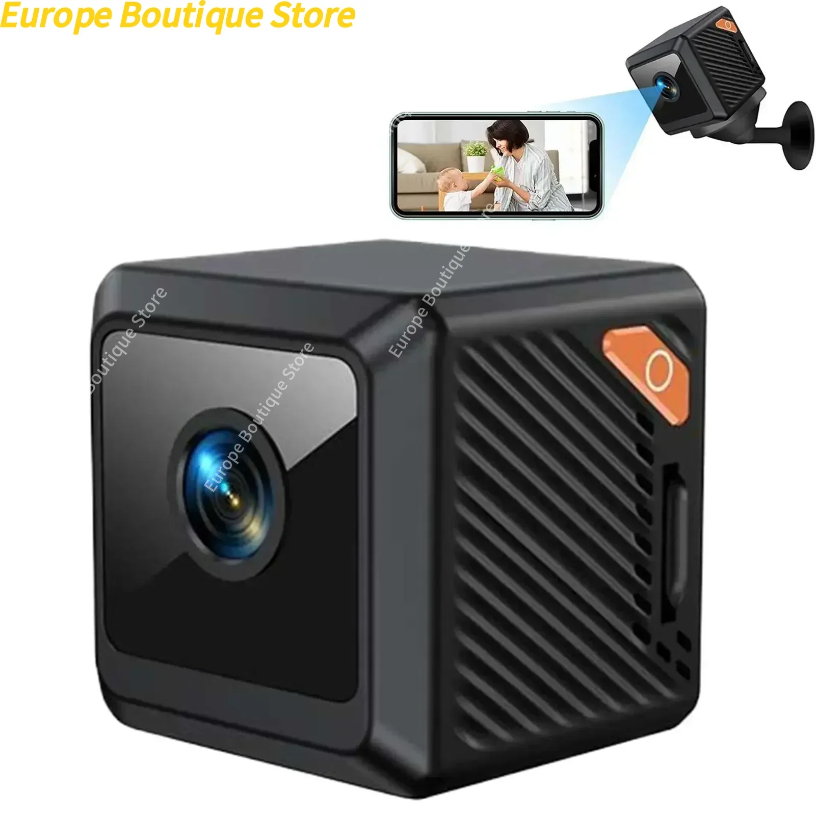 

Mini Camera Wireless 1080P Smart Baby Monitor Portable USB Rechargeable Camera Support Memory Card Storage For Bedroom Garden