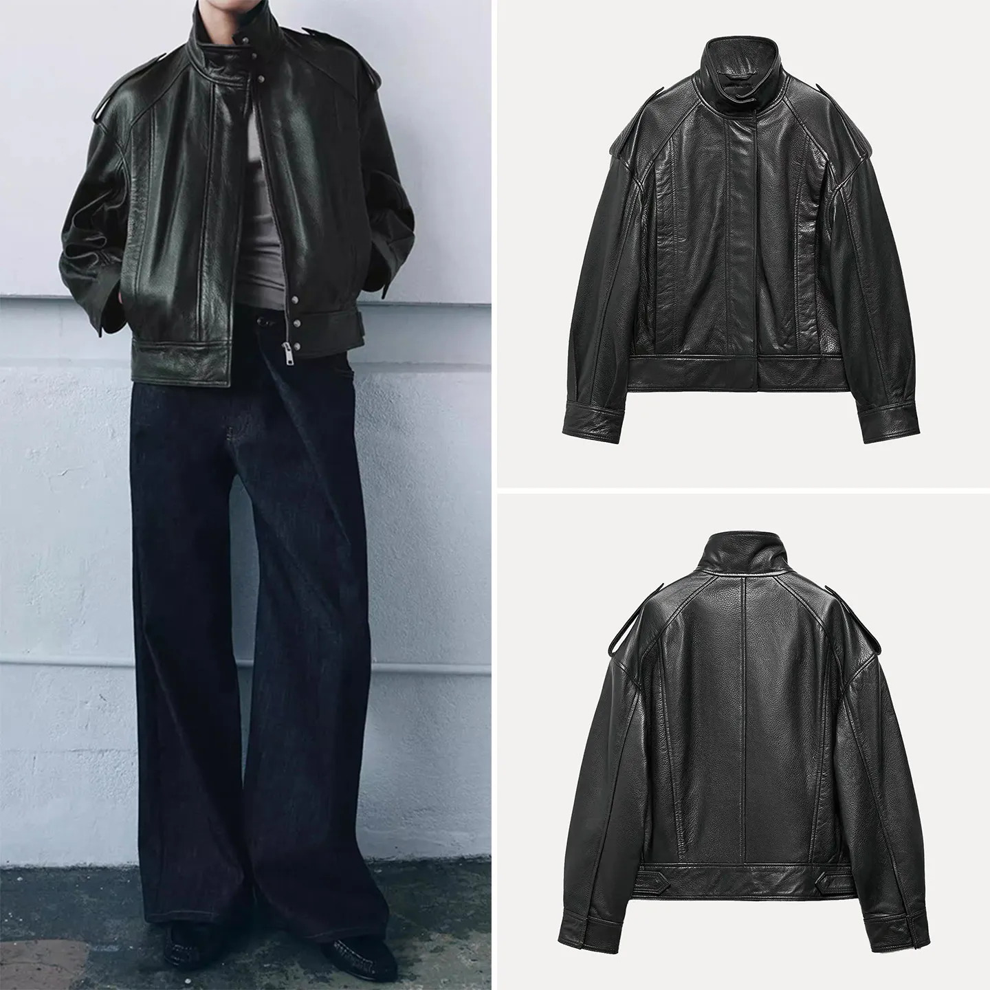 

Модная женская куртка-пилот с длинным рукавом, весенняя верхняя одежда, новинка 2026 года, стильный крой Z Stand Fit