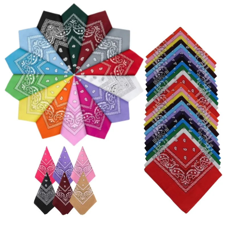 

Банданы с богемным принтом, повязки на голову с узором пейсли, модный квадратный шарф в стиле хип-хоп, унисекс, повязка на голову для верховой езды, носовой платок