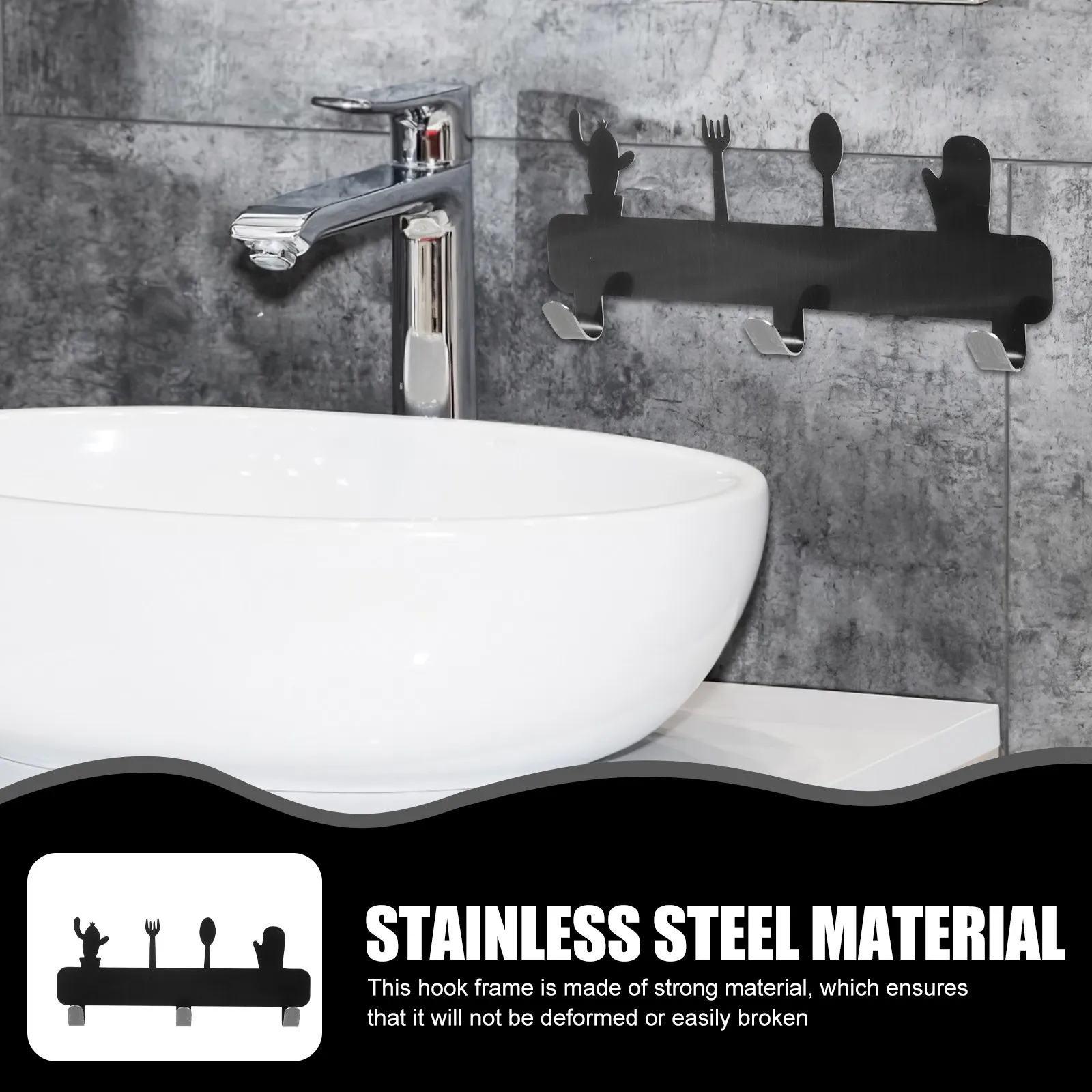 

Настенная вешалка-крючок из нержавеющей стали для одежды и пальто, для кухни, ванной, спальни